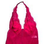 B.tempt'd by Wacoal Hot Pink Mesh Lace Thong Halter Bodysuit Size Large Sexy Photo 1