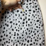 ATM NEW Leopard Animal Print Distressed Hem Mini Skirt Pale Silver Gray Sz 8 Black Photo 10