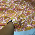 Vintage housecoat large pockets huge mother of pearl buttons union made paisley Size M Photo 2
