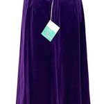Majestic NWT ~ Vintage Purple Velvet Midi Skirt ~ Women's Size 16 Photo 0