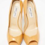 Jimmy Choo  Peep Toe Heel, Beige Size 38 Euro, 7 USA Photo 0