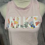 Nike running Light Pink Tank with Floral Accents size small Photo 2