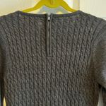 Calvin Klein Women's Charcoal Gray Cable Knit Sweater Dress Long Sleeve Zipper M Photo 8