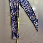 LuLaRoe  OS Leggings Floral Purple Teal  one size elastic waist Photo 11