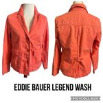 Eddie Bauer  Legend Wash Coral Button Down Long Sleeve Utility Style Jacket Size Photo 1