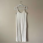 H&M  | Cream Textured Bodycon Midi Dress Sz L Photo 3