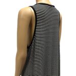 POL  Rayon Black and White Striped Sleeveless V Neck Shirt Stretch Midi Dress M Photo 6