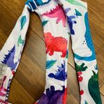 Zaful Colorful Dinosaur Print Cheeky High Waisted Bikini Bottoms White - Size S Photo 3
