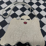 Betsey Johnson  Ghost Purse White Glitter Crossbody Bag Halloween XOBOO kitsch Photo 0