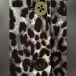 Adrienne Vittadini Black Gray White Animal Print 2 Button Jacket Sz MM Lined. Photo 2
