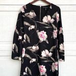 White House | Black Market Womens Dress Floral Bell Sleeve V Neck Shift Size 4 Photo 0