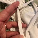 SheIn  Women’s Dress Romper White Lace Top Green Leaf Flowing Bottom Small (4) Photo 14