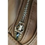 MMS Design Studio Women's Leather Zip Top Adjustable‎ Strap Shoulder Bag Brown Photo 6