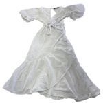 MINKPINK  Dress Womens X Small White Jessey Wrap‎ Midi Open Back Cotton Photo 1