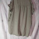 Quince  Camp Tencel Olive Green Button-Up Shirt Photo 9