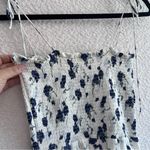 Reformation  Women’s Sable Blueberries Floral White Midi‎ Dress Size Medium Photo 12