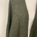 N21 Oversized Ribbed Knit Olive Green Cardigan Sweater Designer Cardigan Size M Photo 4