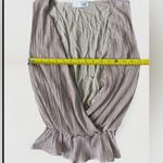 ANINE BING  Draped Top Metallic Rose size XS Tank Sleeveless‎ Chic Beige Glitter Photo 8