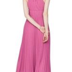 Jonathan Simkai Carli Pink Pleated Midi Dress Size 12 Photo 1