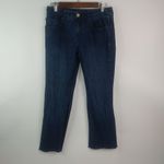 Tahari  6 32x26 Mystical Rainbow Dark Wash Crop Painted Pocket Jeans Photo 8