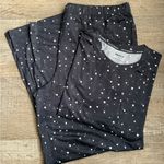 NWT Joyspun Pajama Set Short Sleeves and Long Pants Black Size L Photo 0