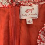 Banjanan Gizela Floral Tiered Ruffle Maxi Dress V Neck Large Poppy Red White Photo 2