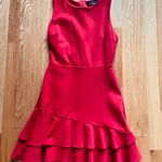 Lulus Red Ruffle Dress Photo 0