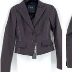 NWT Marc Aurel Women Blazer Jacket 2 Button Long Sleeve Work Brown Size 34 small Brown Photo 0