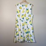 Cynthia Rowley 100% Linen Organic Lemon Knee Length Pocket Dress Size 14 Preppy Photo 2