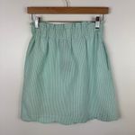 Lauren James NWT  Seersucker Skirt Sz S Scalloped Hem Mint‎ Stripe Pockets Preppy Photo 4