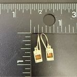 Vintage SU 925 Sterling Silver Tigers Eye Small Dangling Earrings 1.7g. Photo 7