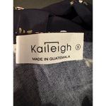 Kaleigh Delaney Knit Cropped Jumpsuit Navy/White daisies S Blue Photo 7