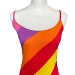 Derek Lam Derek Heart Size M Rainbow Stripe Maxi Dress Bodycon Sleeveless Adjustable Photo 6
