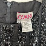 Jovani  Evening Black Sequin Sleeveless A Line Midi Dress 12 Photo 3