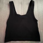 NIKIBIKI NWOT  Ribbed Crossover Cropped Tank Black One Size Photo 3