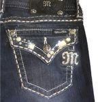 Miss Me Bling Jeans 27X32”Dark Denim Stretch Boot Cut Embellished Back Pockets Photo 2