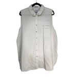 Chico's  Silver Metallic Linen Blend Sleeveless Collared Button Up Top 4 20 22 Photo 10