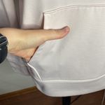 Under Armour loose fit fleece lined hoodie with plush logo pale pink and white L Photo 7