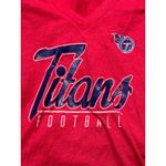 Tennessee Titans Red V Neck T Shirt Size Medium Photo 1