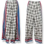 ZARA Wide Leg High Waist Palazzo Scarf Print Flowing Trousers Moroccan Tile Smll Photo 5