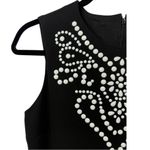 Carmen Marc Valvo NWT Beaded Neck Ponte Sheath Dress Black M Photo 6