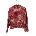 Christopher & Banks Jacket Womens M Red Multi Corduroy Zip Front Embroidered Photo 1