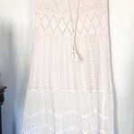 Farm Rio Dress Anthropologie Crochet Maxi Strapless Beach White XL NWT Photo 1