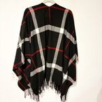 Jessica McClintock  Super Soft Black Plaid Poncho Caper One Size fits most Photo 4