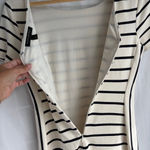 Banana Republic Women's  White Black Striped Short Sleeve t shirt Dress Size 2 Photo 4