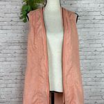 Luii Light Orange Linen Zipper Longline Vest Size M Photo 0