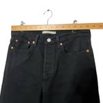 Levi's Levi’s Premium Wedgie High Rise Straight Leg Frayed Hem Black Jeans Women’s 28 Photo 9