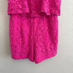 Lilly Pulitzer Celyn Romper Magenta Pink Tic Tac Tile Lace Size 2 Photo 4