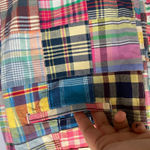 Old Navy  Multicolor Patchwork Plaid Mini Skirt Size 10 Mardi Gras City Chic Photo 9