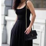 Reformation Fit and Flare Midi Tank Dress Black ORGANIC COTTON Size Medium M Photo 1